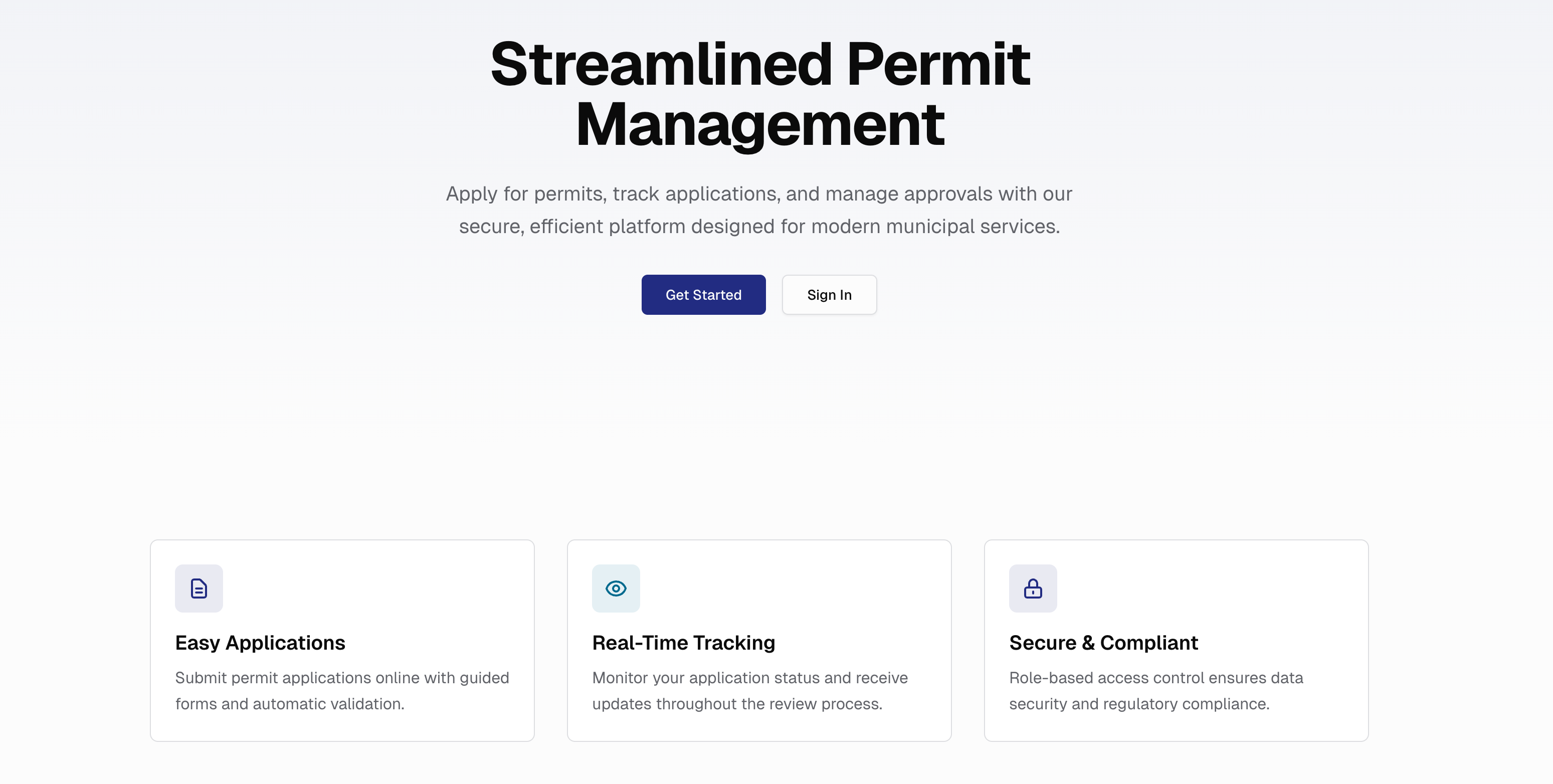 Permit Processing Application